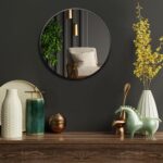 Itrue Small Spherical Mirror for Wall 12 Inch Black Circle Mirror Metallic Fr... - Image 6