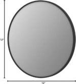 Itrue Small Spherical Mirror for Wall 12 Inch Black Circle Mirror Metallic Fr... - Image 7