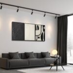 Black and White Wall Artwork Set Massive Framed Trendy Summary wall decor f... - Image 3