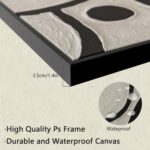 Black and White Wall Artwork Set Massive Framed Trendy Summary wall decor f... - Image 4