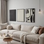 Black and White Wall Artwork Set Massive Framed Trendy Summary wall decor f... - Image 7