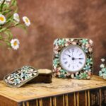 Ornamental Mini Desk Clock, Classic Metallic Silent Analog Quartz Batter... - Image 4