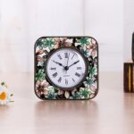 Ornamental Mini Desk Clock, Classic Metallic Silent Analog Quartz Batter... - Image 6