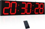28.5in Double Sided Digital Wall Clock, Multifunctional Led Giant Cloc... - Image 2