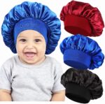 3 Pcs Child Bonnets for Sleeping,Silk Sleep Cap for Child Ladies and Boys - Image 2