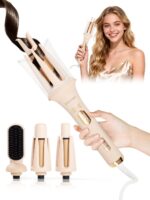 3-in-1 Automated Curling Iron & Straightener, Seaside Wave Curling Wand,... - Image 2