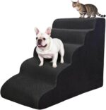 5 Step Pet Stairs Ramp for Excessive Beds Sofas 23-30 Inch with Sturdy Non ... - Image 2