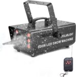 800W Snow Machine with 6 LED Lights and Wi-fi Distant, Pretend Snow Mak... - Image 2