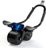 Ab Curler Wheel with Timer & Knee Mat, Dwelling Exercise Auto Rebound Abdom... - Image 2