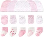 Child Hats Mittens and Socks Set Cotton New child Hat Beanie Mushy Toddler ... - Image 2