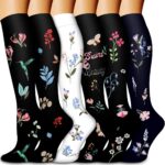 Bluemaple Compression Socks for Ladies & Males Circulation (6 Pairs) 15-2... - Image 2