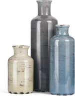 Ceramic Vase Set of three, Small Flower vase for Dwelling Ornament, Rustic F... - Image 2