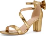 Chunky Heels for Girls Marriage ceremony: Snug Girls Bow Heel Sandals fo... - Image 2