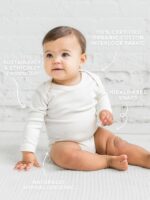 Coloured Organics - Natural Cotton Child Bodysuit - Lengthy Sleeve Toddler O... - Image 2