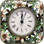 Ornamental Mini Desk Clock, Classic Metallic Silent Analog Quartz Batter... - Image 2