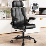 Govt Leather-based Workplace Chair, Laptop Chair with Thick Cushion & Lu... - Image 2