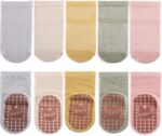 Exegawe Toddler Non Slip Socks, Cute Child Socks with Grips Crew Socks ... - Image 2