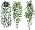 Faux Vegetation Synthetic Hanging Vegetation 3 Pack Faux Potted Vegetation for Wa... - Image 2