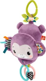 Fisher-Worth Child Stroller Toy Sing & Go Purple Monkey Musical Sensory... - Image 2