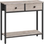 HOOBRO 29.5" Slender Console Desk with 2 Cloth Drawers, Small Entrywa... - Image 2