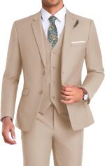 Excessive-Finish Fits Males Go well with Groomsmen Go well with Orange Slim Match 3 Items Go well with f... - Image 2