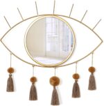 KHOYIME Evil Eye Wall Mirror Boho Gold Mirrors Ornamental Steel Mirror... - Image 2