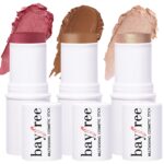 KIMUSE Multi Stick Trio Face Make-up, Cream Blush Stick for Cheeks & Li... - Image 2