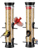 Kingsyard 2 Pack Tube Hen Feeder for Outdoor Hanging, Detachable Base... - Image 2