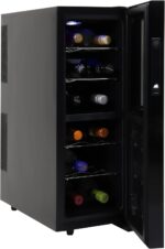 Koolatron 12 Bottle Wine Fridge – Wine Cooler with Glass Door, 1.2 Cu ... - Image 2