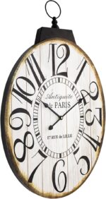 Massive Wall Clocks, 29 Inch-Excessive Outsized Oval French Classic Farmhous... - Image 2