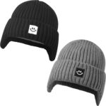 MaxNova 2 Pack Child Beanie Toddler Winter Hat with Earflap for Women B... - Image 2