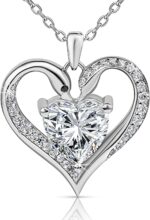 Moissanite Pendant Necklace for Ladies – 925 Sterling Silver Necklace f... - Image 2