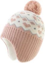 Moon Kitty Child Ladies Earflaps Knit Hats Toddler Child Beanies6-12Months - Image 2