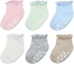 Mom's Alternative Natural Cotton Mix Child Socks 6 Pairs – Non-Slip Gri... - Image 2