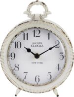 NIKKY HOME Desk Clock, Classic Desk Clock, Vintage White End Desk... - Image 2