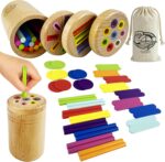 OAR Montessori Toys for Toddlers 1-3 – 3 in 1 Wood Advantageous Motor Expertise... - Image 2