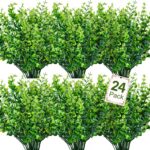 Ouddy Decor 24 Bundles Synthetic Greenery Stems Faux Vegetation Out of doors U... - Image 2
