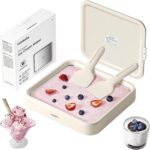 Rolled Ice Cream Maker, Felizbebe Instantaneous Ice Cream Curler Maker Tray ... - Image 2
