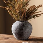 Rustic Distressed Giant Ceramic Vase, 8.6 inch Terracotta Pottery Tall... - Image 2