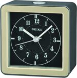 Seiko Gatsby Bed room Alarm Clock, Metallic Darkish Silver - Image 2