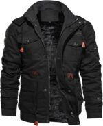 TACVASEN Males's Winter Jacket Cotton Army Jackets Fleece Lined Thic... - Image 2