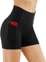 THE GYM PEOPLE Excessive Waist Yoga Shorts for Girls's Tummy Management Fitnes... - Image 2