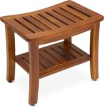 Teak Bathe Bench 21 Inch, Absolutely Assembled Wooden Bathtub Stool for Bathe ... - Image 2