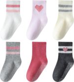 Toddler Grip Socks with Non-Slip, Unisex Child Retro Stripe Seamless Cr... - Image 2