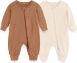 Unisex Rayon Constructed from Bamboo Zipper Child Boy Woman Rompers 2 Pcak Lengthy... - Image 2