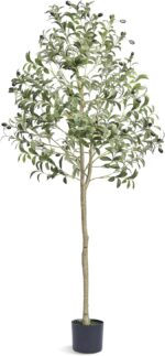VEVOR Synthetic Olive Tree, 5 FT Tall Fake Plant, Safe PE Materials ... - Image 2