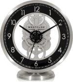 Westclox Analog 6.5" Steel Gear Quartz Correct Desk Clock with Quiet... - Image 2