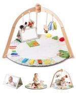 Wood Child Play Health club Mat – Anti - Slip Tummy Time & Exercise Mat, 5 De... - Image 2