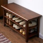 XKZG Storage Bench Picket Shoe Rack Bench Rustic Stable Wooden Entryway B... - Image 2